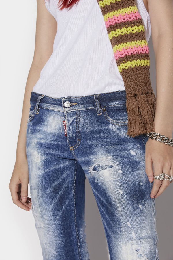 Dark Cloudy Bleach Wash Jennifer Jeans