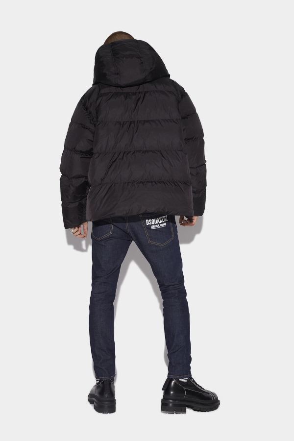 Velcro Logo Zip Puffer RED/BLACK