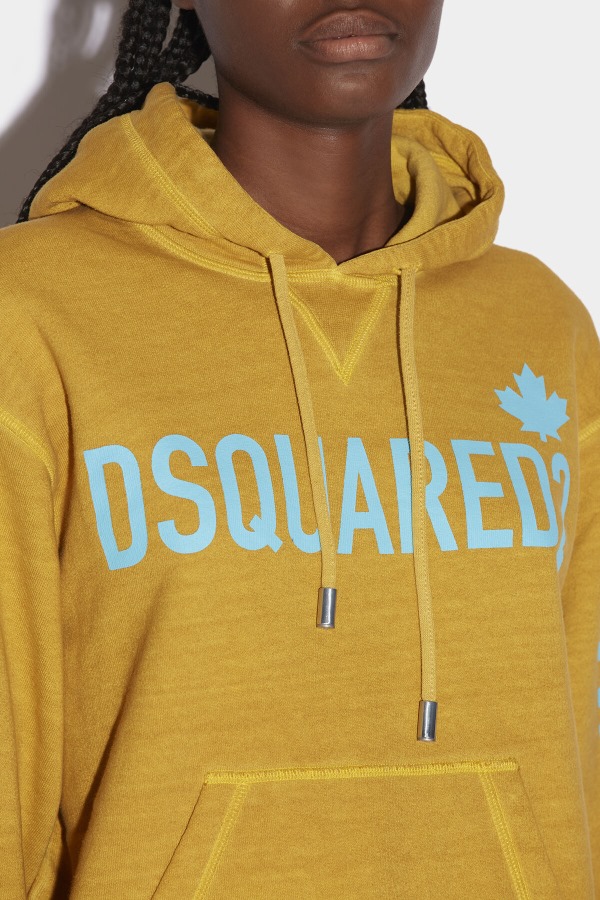 One Life Organic Cotton Cool Fit Hooded Sweatshirt BROWN/OCHRE