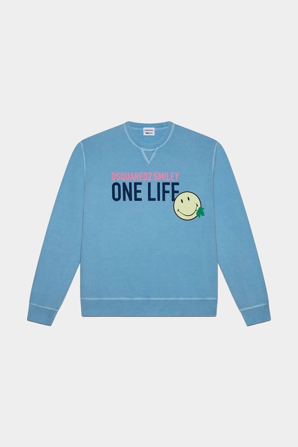 Smiley Organic Cotton Cool Fit Sweatshirt D2 AZUL