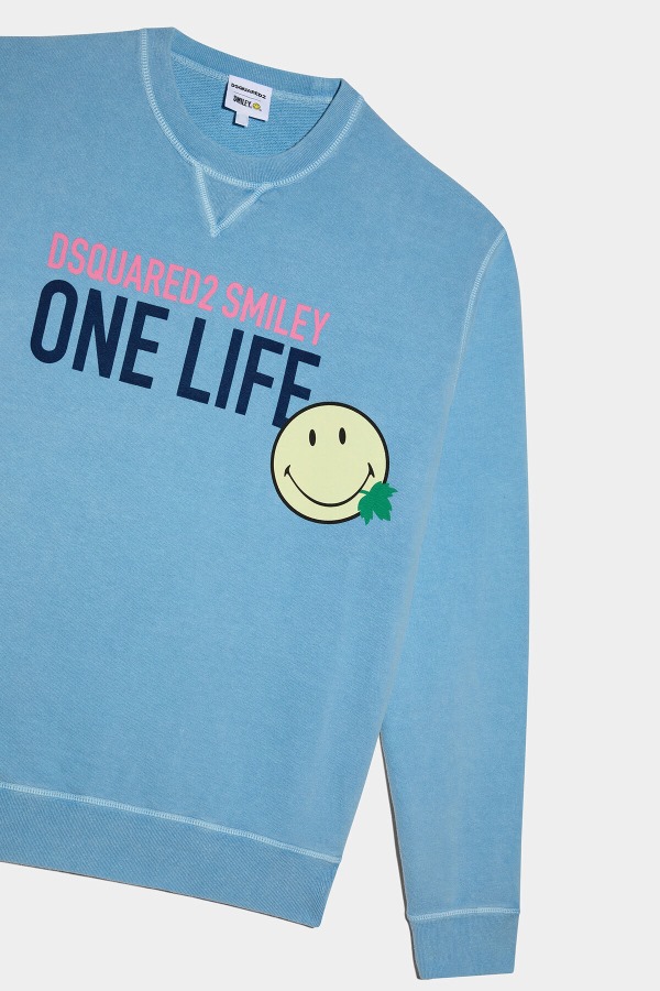 Smiley Organic Cotton Cool Fit Sweatshirt D2 AZUL