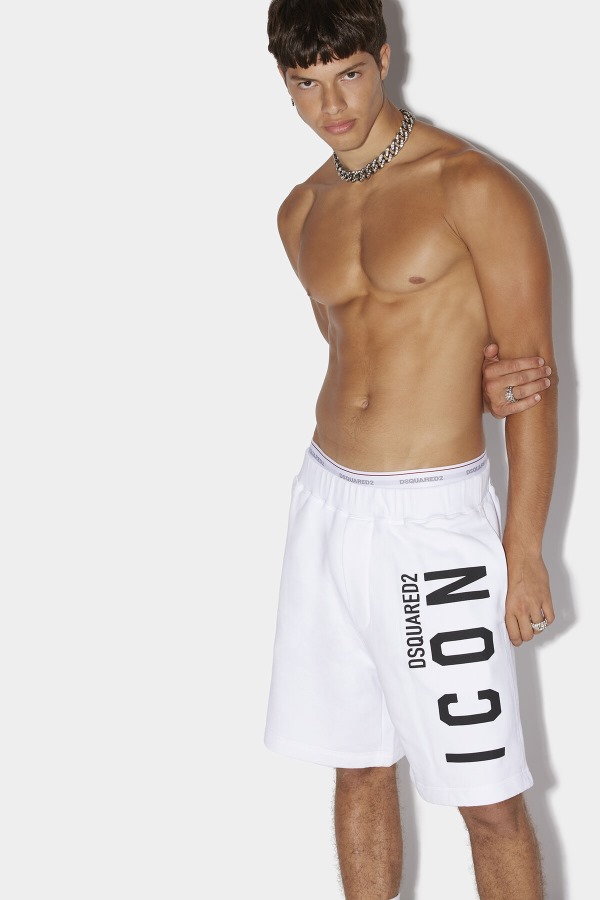 WHITE Icon Relax Shorts D2