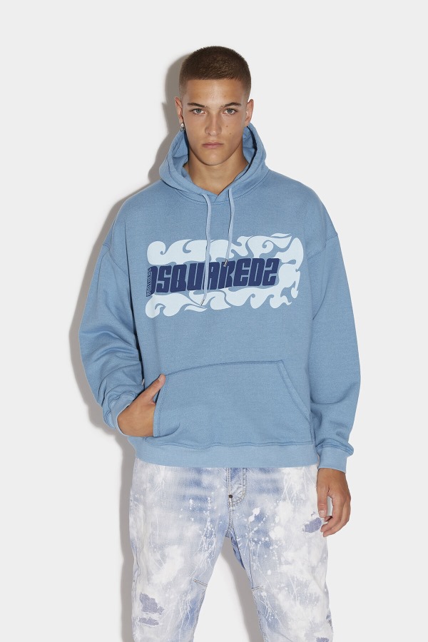 BLACK Wave Logo Herca Hoodie