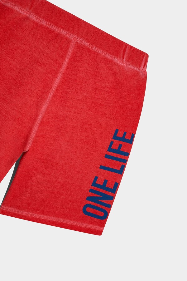 One Life Organic Cotton Shorts RED D2