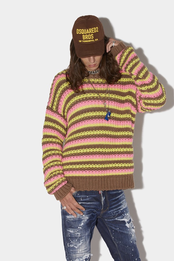 Mini Stripes Sweater D2 CAMEL