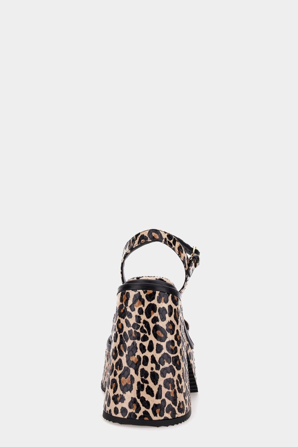 Twist Heeled Sandals D2 LEOPARD
