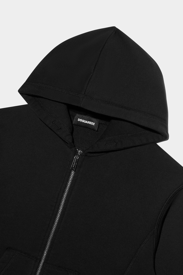 D2Kids Zipped Hoodie BLACK/TANGO RED