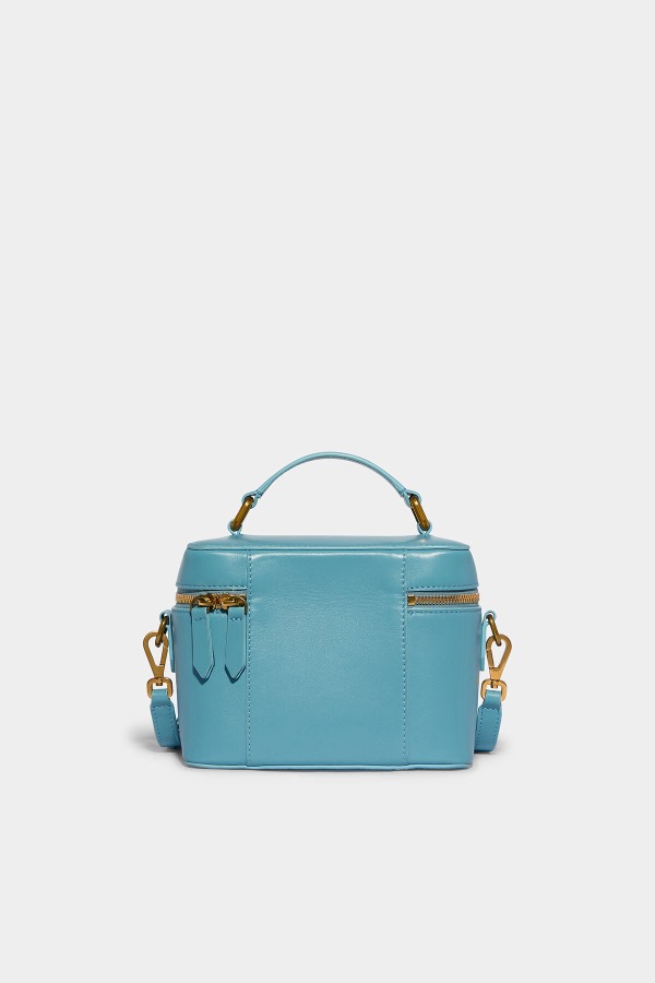BLACK/LIGHT BLUE D2 Statement Crossbody Bag