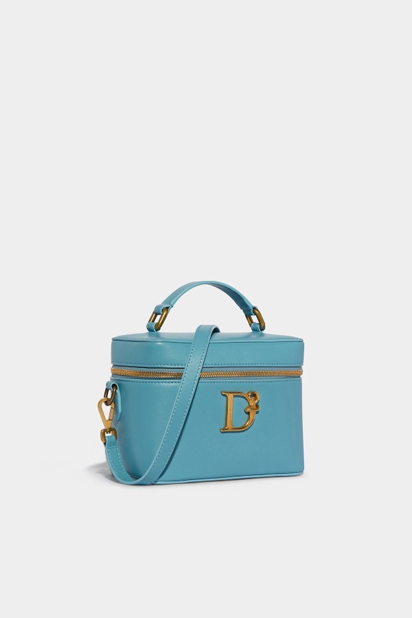 BLACK/LIGHT BLUE D2 Statement Crossbody Bag