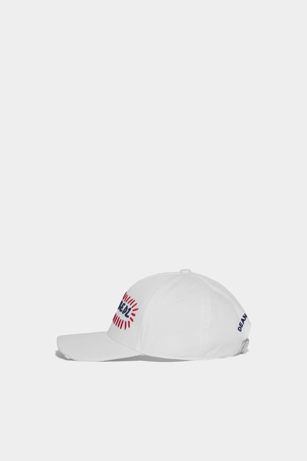 Cartoon Baseball Cap WHITE
