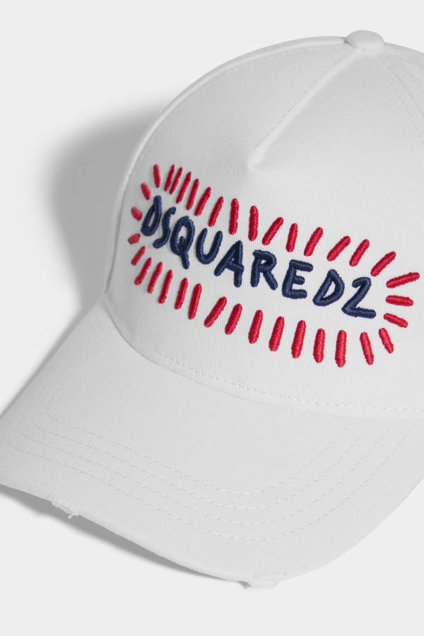Cartoon Baseball Cap WHITE