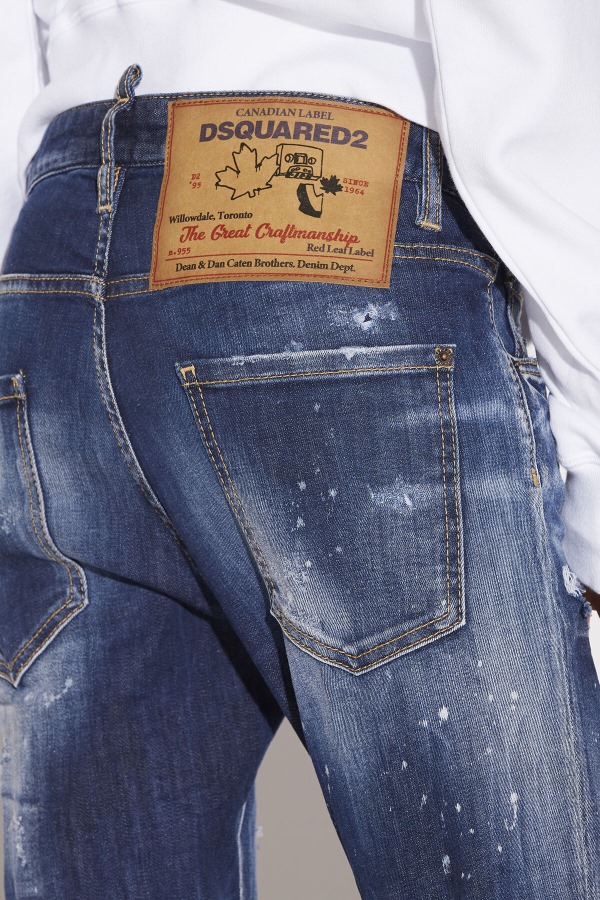 Dark Ripped Blue Wash Skinny Dan Jeans