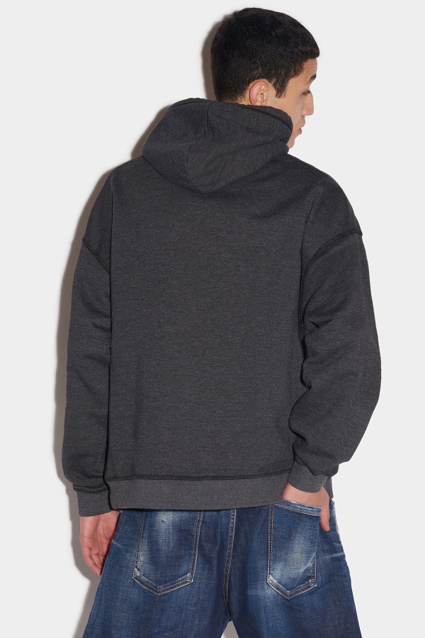 Wave Logo Herca Hoodie SILVER LAKE/BLACK