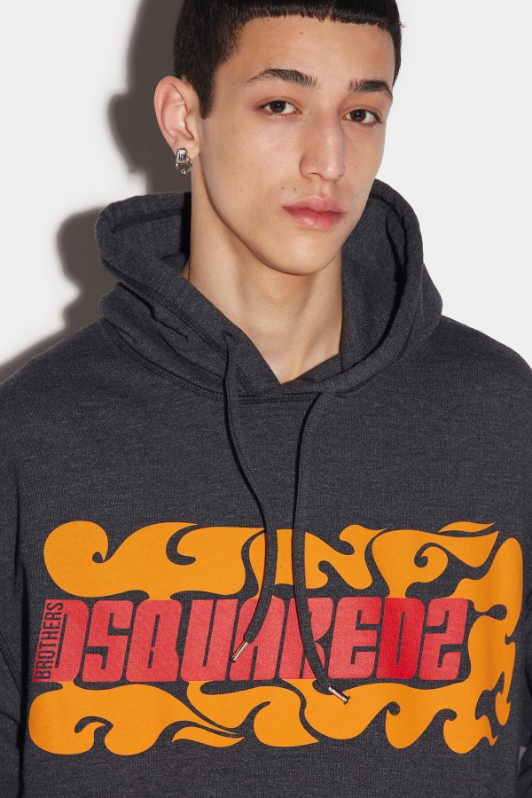 Wave Logo Herca Hoodie SILVER LAKE/BLACK
