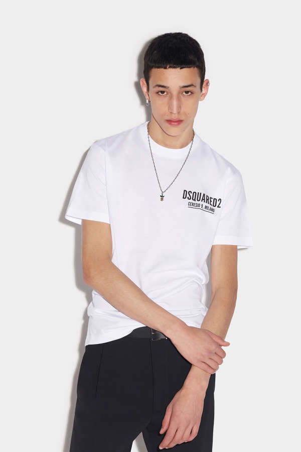 WHITE/BLACK Mini Logo Ceresio 9 T-Shirt D2