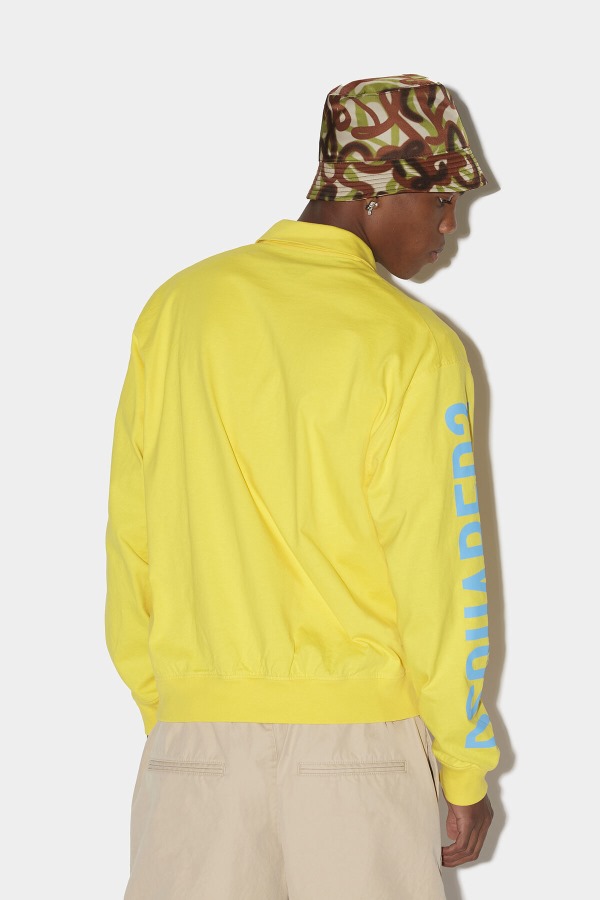 D2 Leaf Long Sleeve Polo Sweatshirt