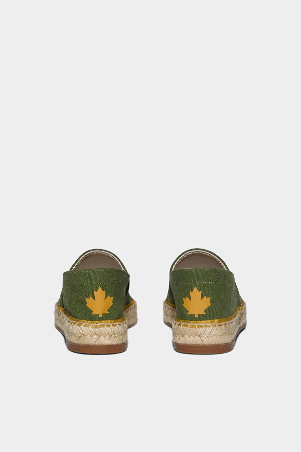 OCHRE/GREEN One Life Organic Cotton Espadrilles D2