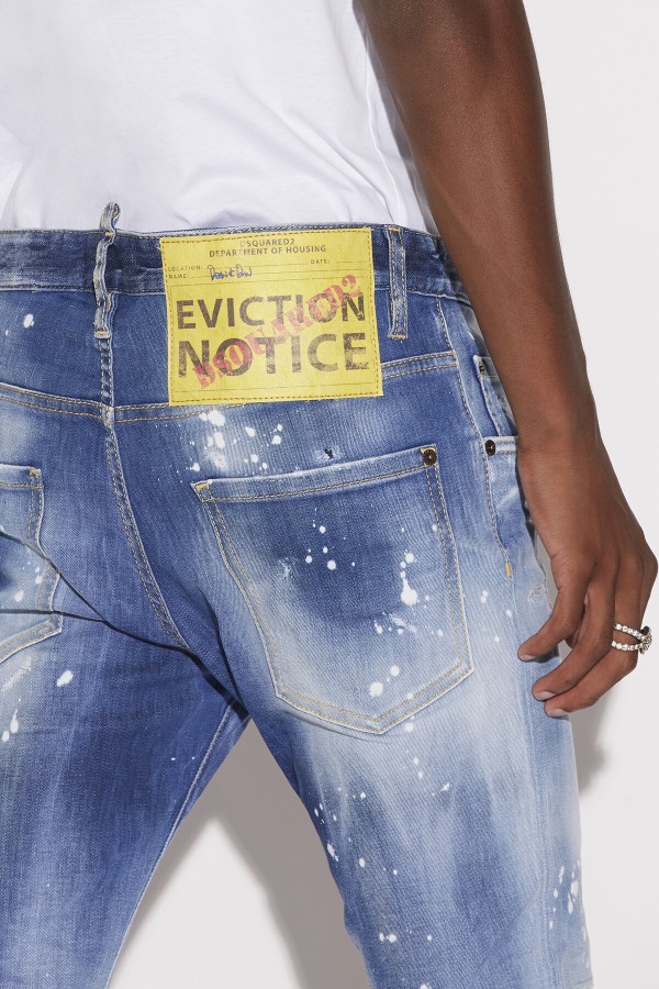 Medium Spotty Wash Skater Jeans