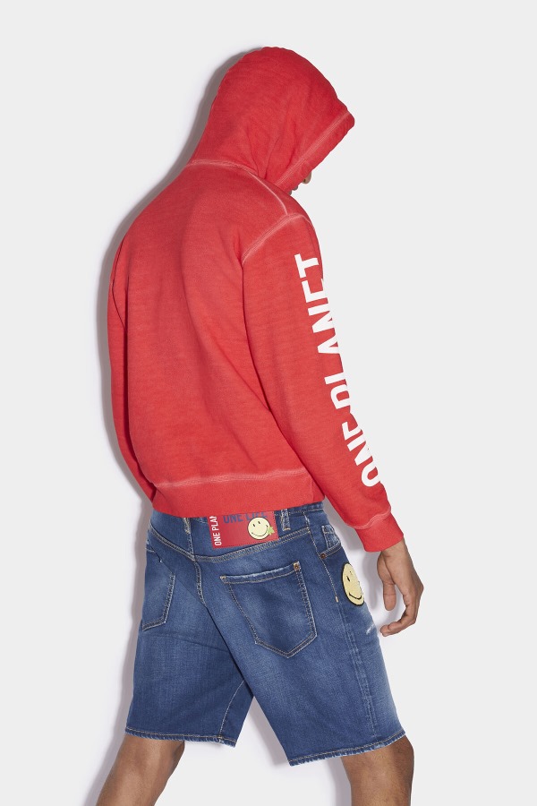 Smiley Organic Cotton Cool Fit Sweatshirt D2 RED