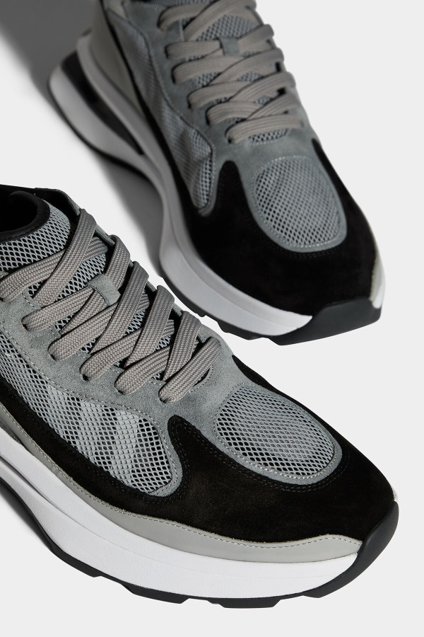 GREY/BLUE Slash Sneakers