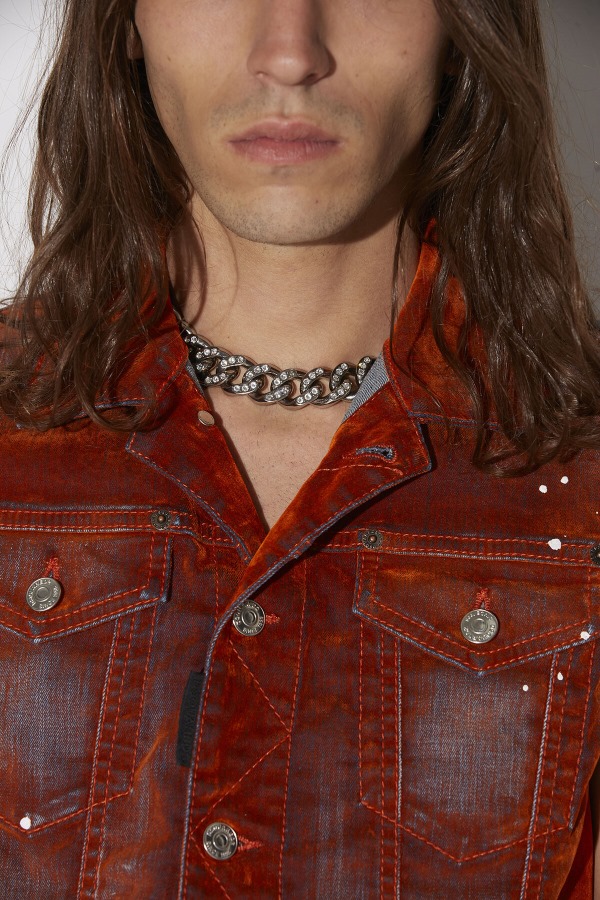 Velvet Denim Vest SALMON