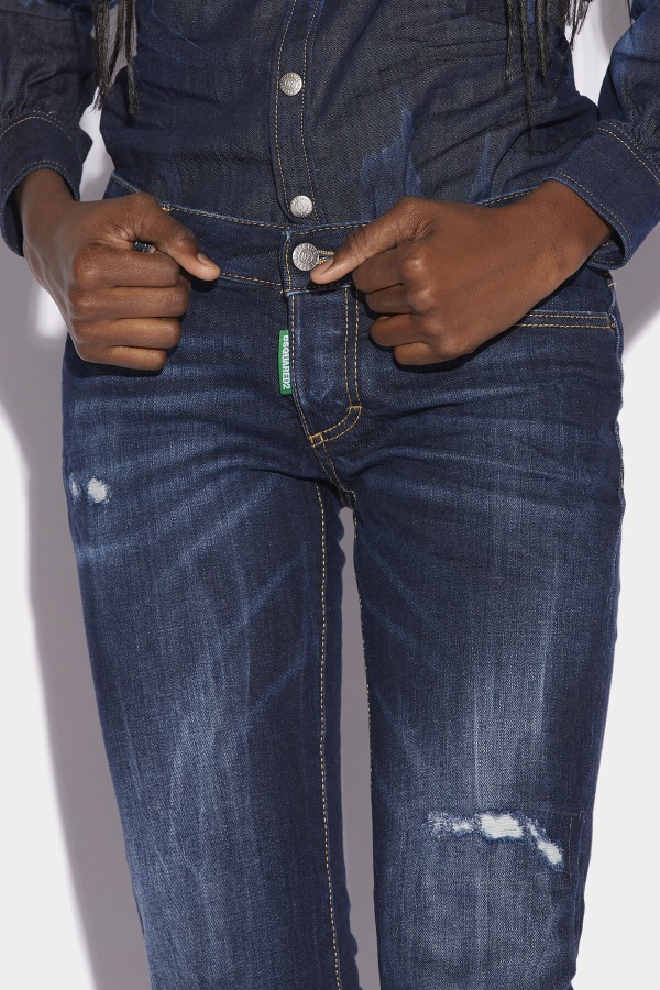 Brown Tab Partially Organic Cotton Cropped Jeans