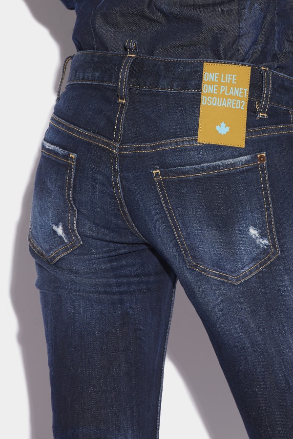 Brown Tab Partially Organic Cotton Cropped Jeans