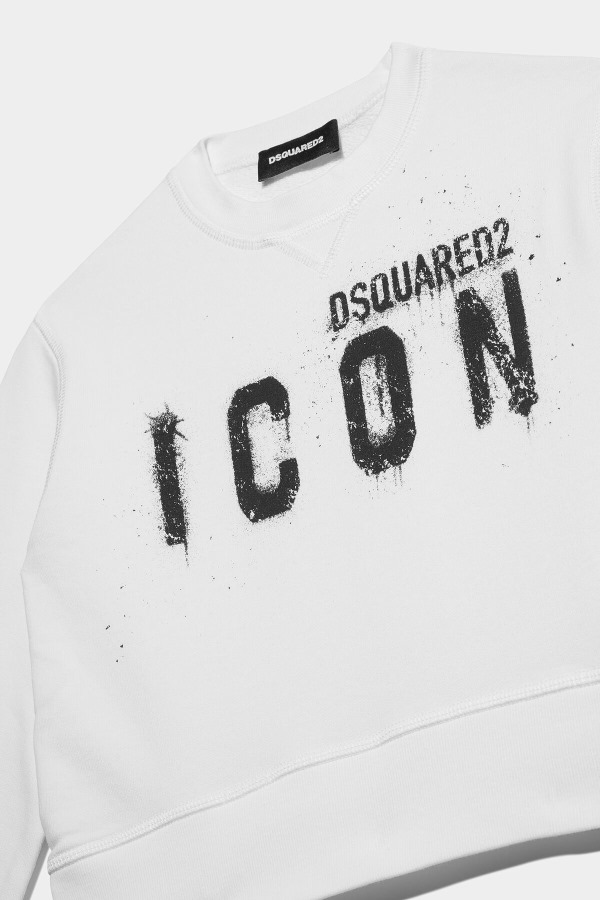FUCHSIA/WHITE D2Kids Icon Spray Sweatshirt