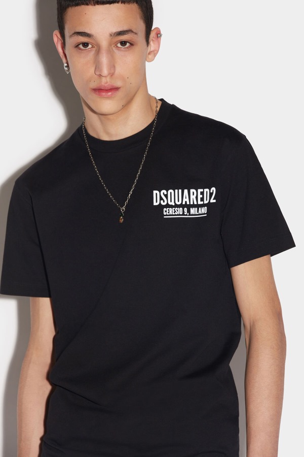 WHITE/BLACK Mini Logo Ceresio 9 T-Shirt D2 WHITE