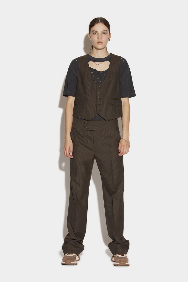 Slouchy Trousers BROWN/GREY