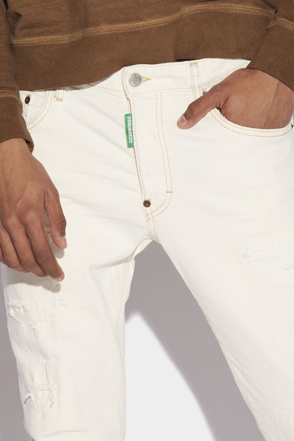 Brown Tab Partially Organic Cotton Skater Jeans D2 IVORY