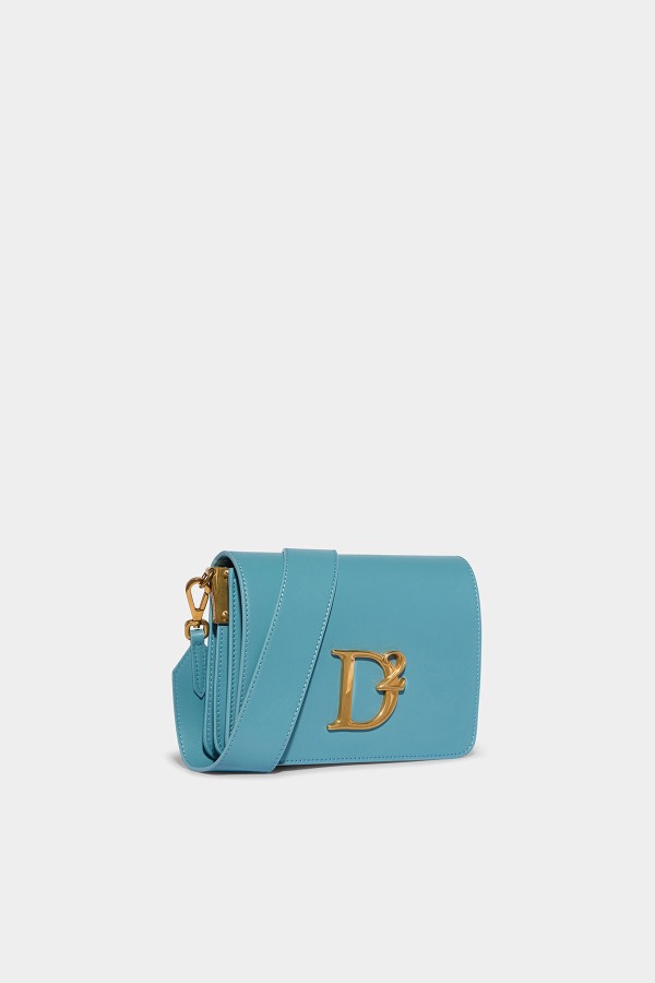 D2 Statement Shoulder Bag LIGHT BLUE/BLACK