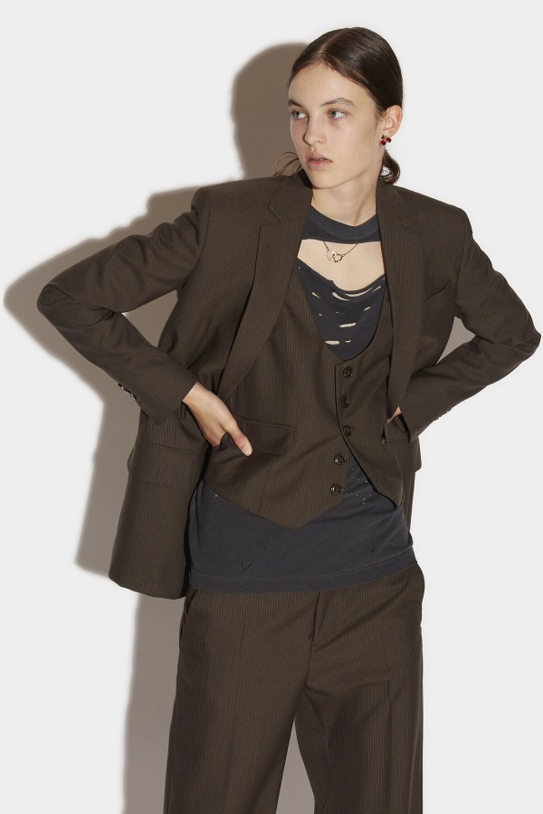 The Caten Vest BROWN/GREY
