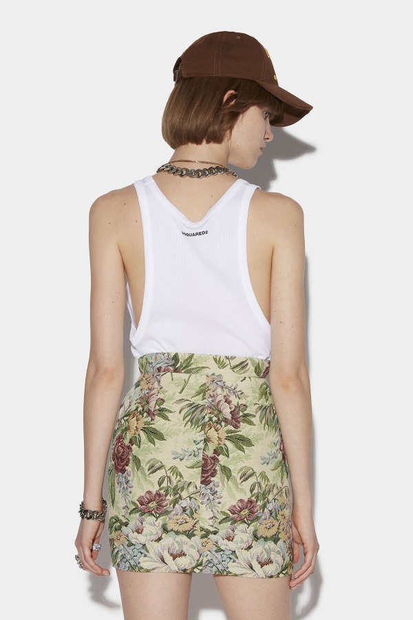 Zip&Button Mini Skirt