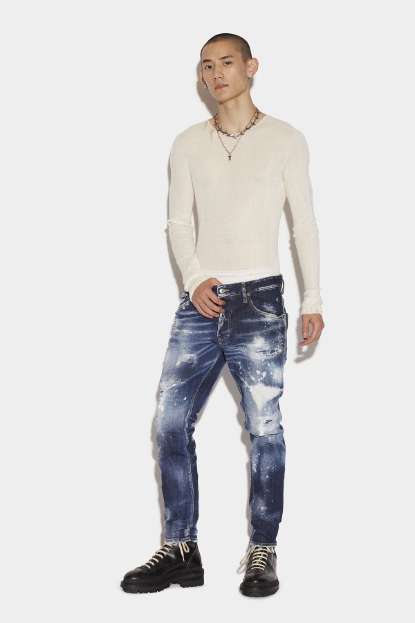Dark London Calling Wash Skater Jeans