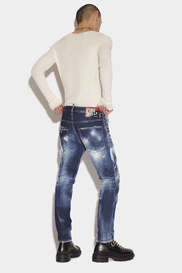 Dark London Calling Wash Skater Jeans