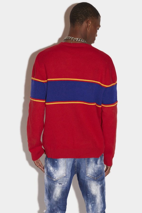D2 Tiger Round Neck Sweater FANTASY