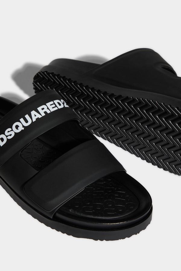 Dsquared2 Logo Slides BLACK