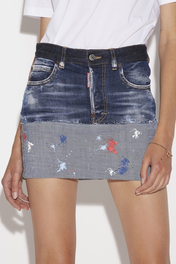 Cuff Mini Skirt