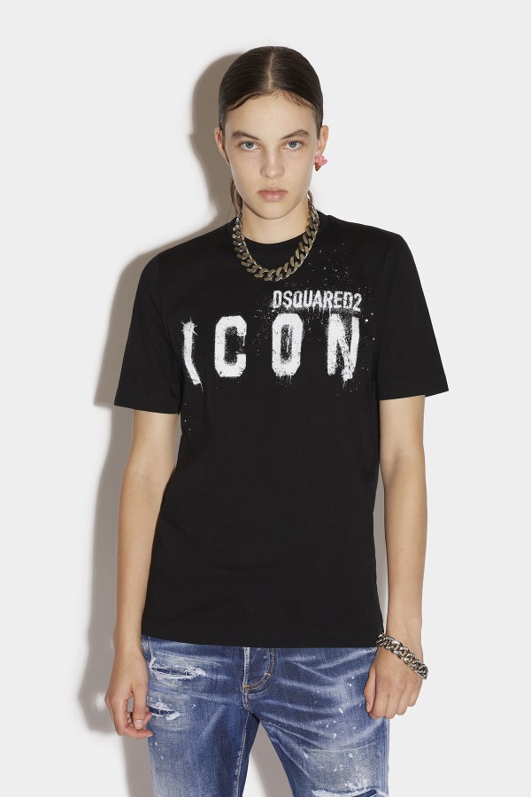 WHITE/FANTASY Icon Spray Relax T-Shirt D2 WHITE