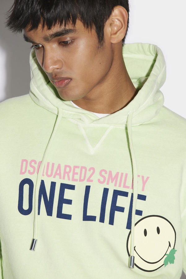 Smiley Organic Cotton Cool Fit Sweatshirt D2 GREEN