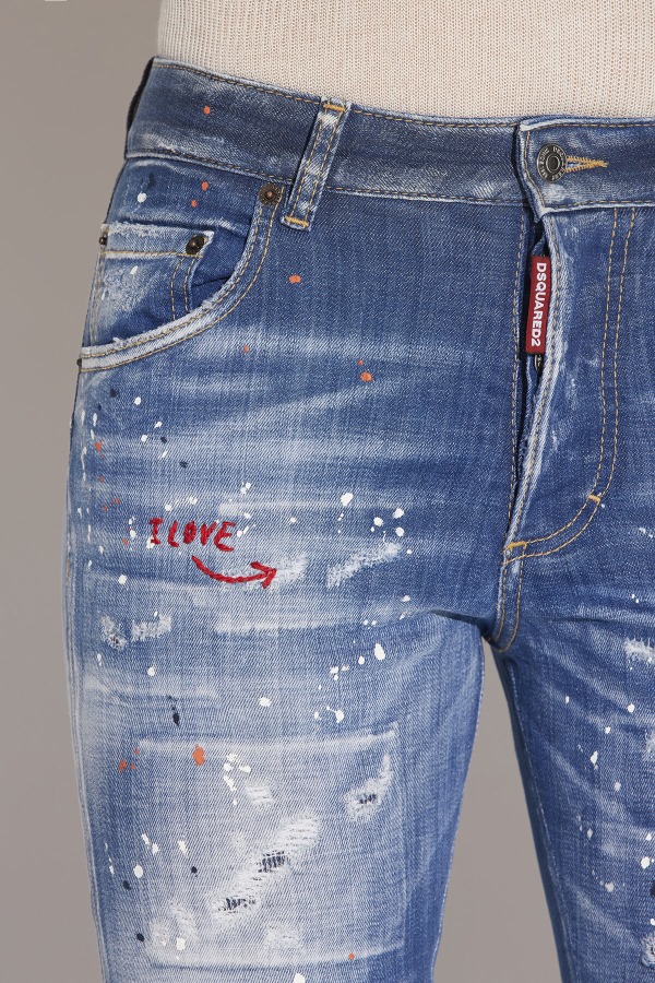 Medium Breeze Wash Skinny Dan Cropped Jeans