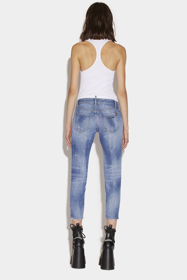 Medium Waist Cropped Twiggy Denim Jeans