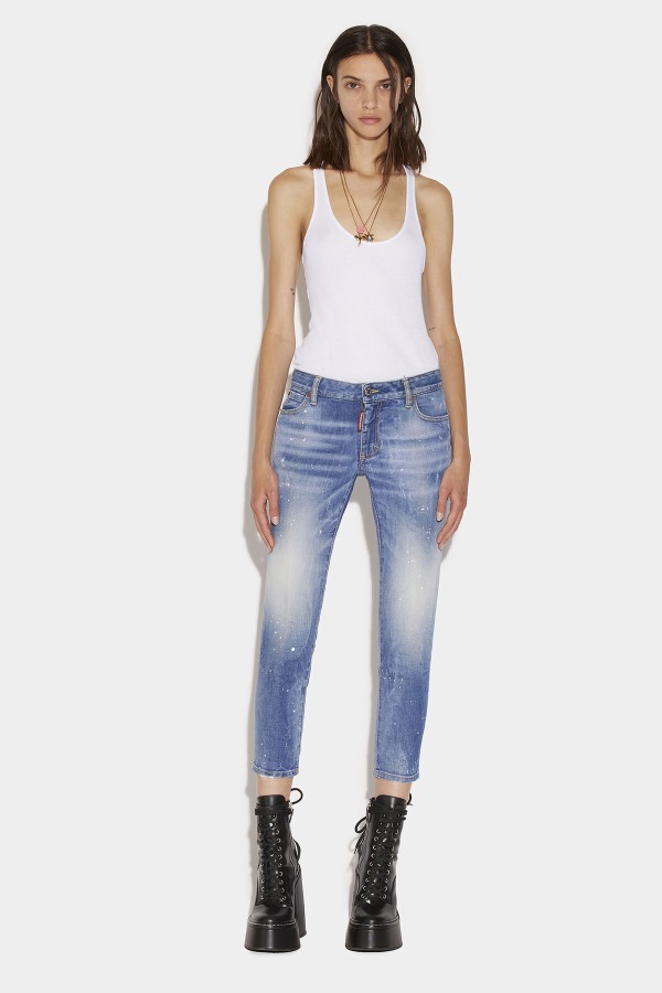 Medium Waist Cropped Twiggy Denim Jeans