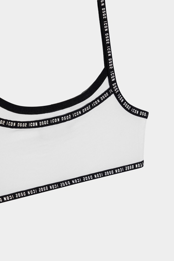 WHITE/BLACK-DS2 Kids Sports Bra