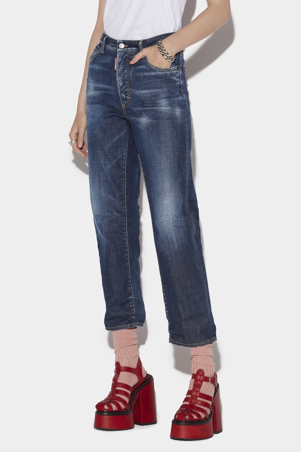 Dark Clean Boston Denim Jeans