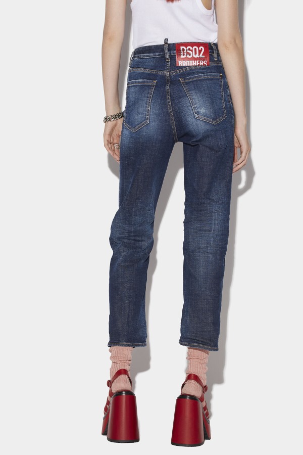 Dark Clean Boston Denim Jeans
