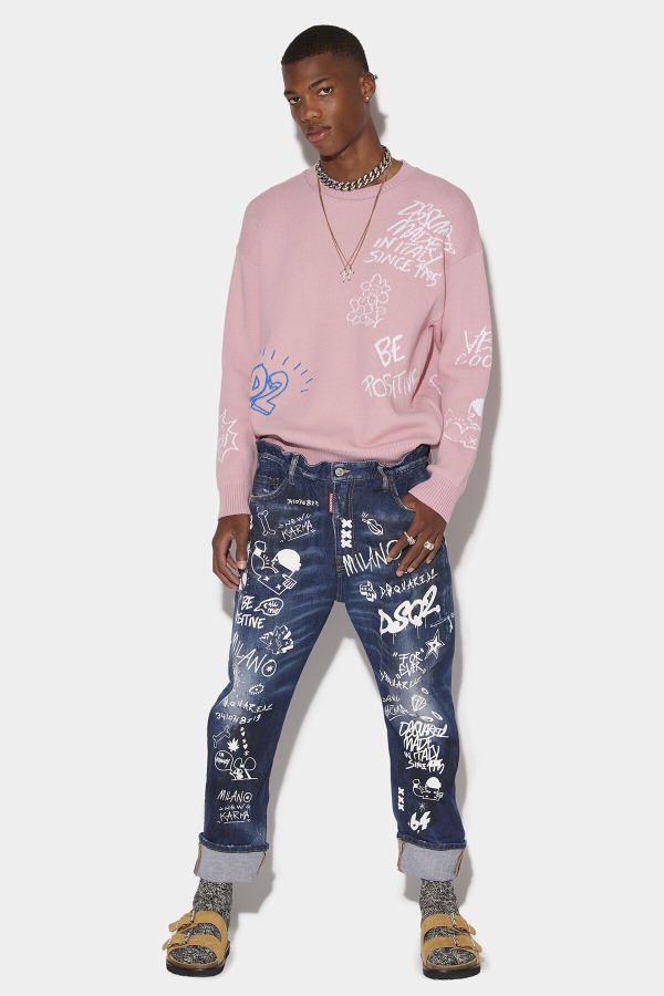 Dark Graffiti Wash Big Brother Jeans