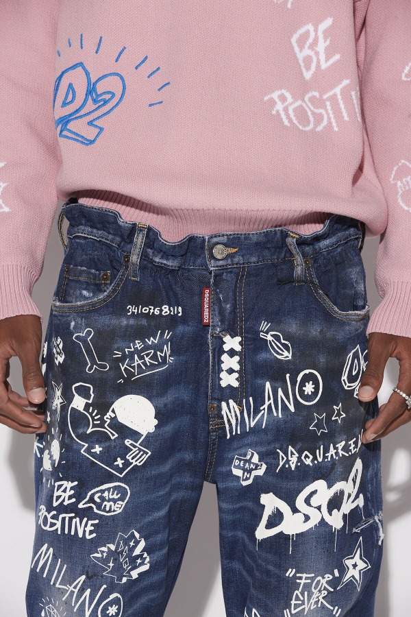 Dark Graffiti Wash Big Brother Jeans