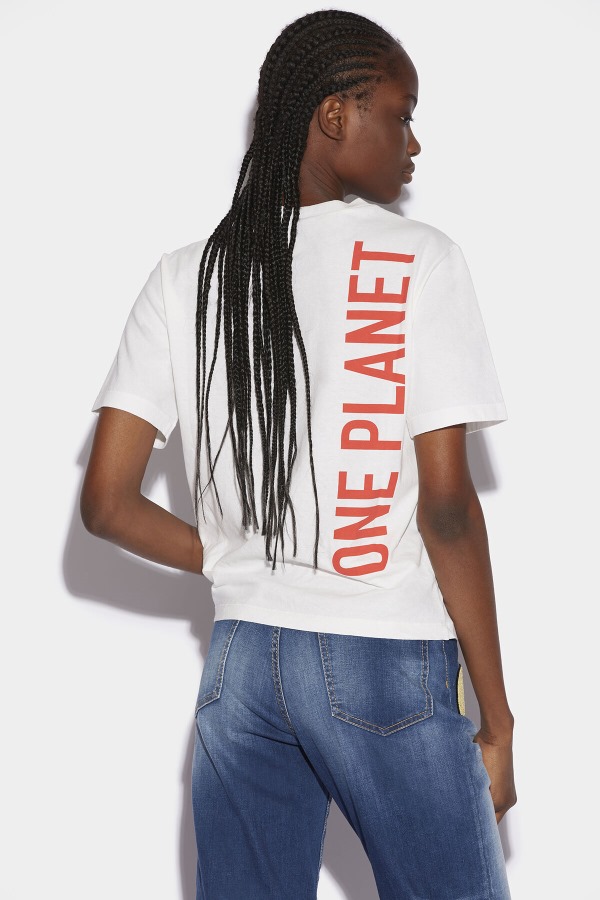 Smiley Partially Recycled Cotton Renny Fit T-Shirt WHITE